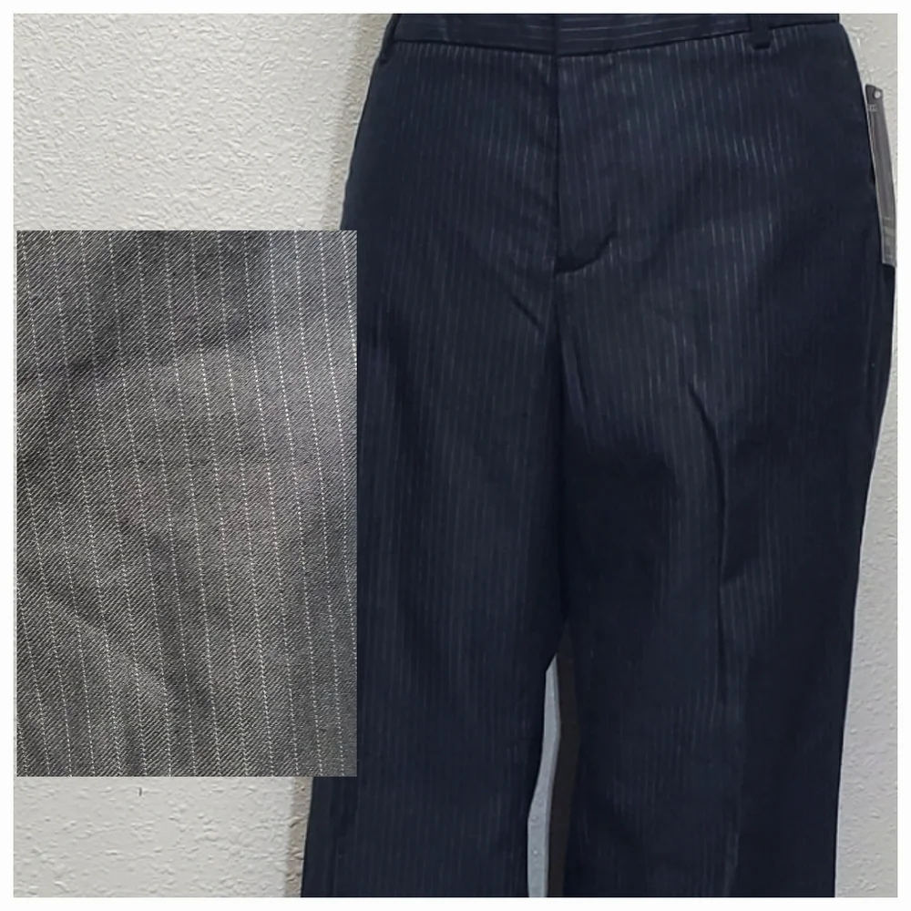 Banana Republic Martin Fit Black Pinstripe Straight Leg Pants Size 10